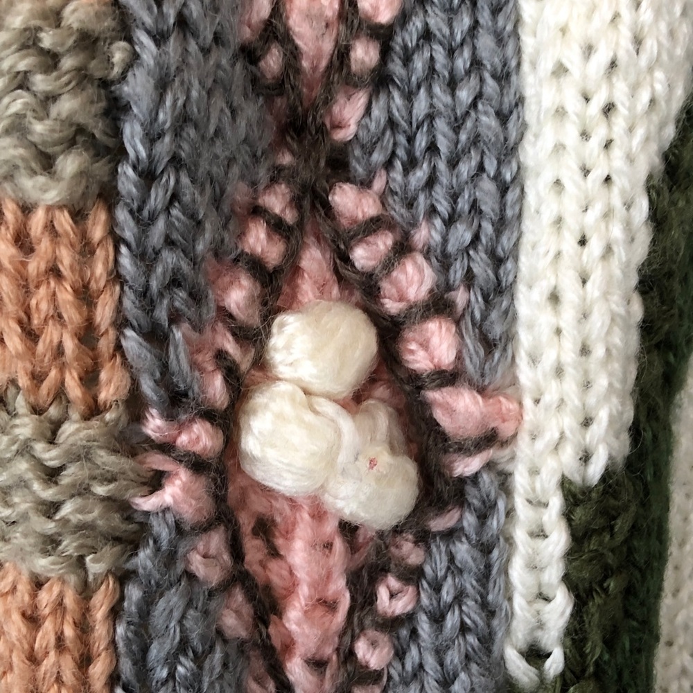 Floral hand knit sweater - Picture 6 of 7